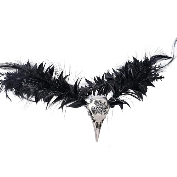 Gothic Black Feather Crown